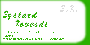 szilard kovesdi business card
